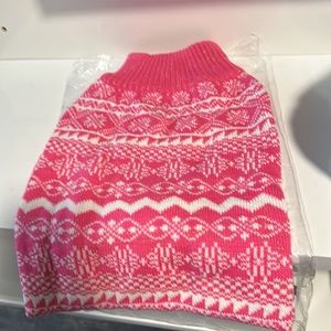 Blueberry Pet Tinsel Knit Fair Isle Sweater